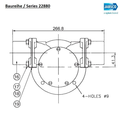 Jabsco 22880-2001 - Bronsepumpe 200 L/m.