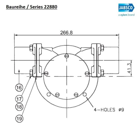 Jabsco 22880-2001 - Pompe en bronze 200 L/min.
