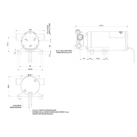 Jabsco 23610-3103 - Maxi Puppy 3000 24V lenspomp