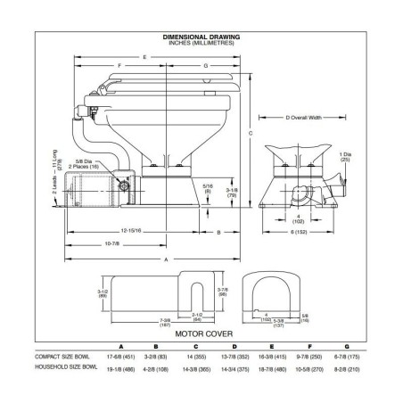 Jabsco 37010-4092 - Standard-12V-Elektro-Toilette