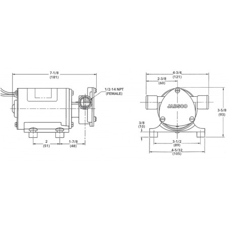 Jabsco 18220-1127 - Ballastpumpe 35 L/m. 12V