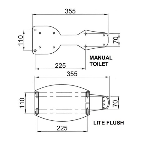 Jabsco 58500-0012 – Fußschalter für elektrische Toilettenspülung, 12 V