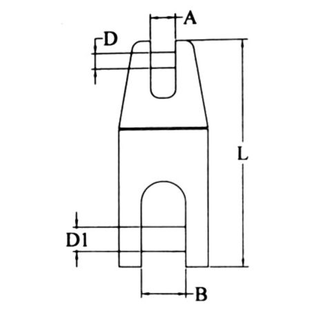 Svingbart ankerledd i rustfritt stål for Ø 6/8 mm kjettinger.