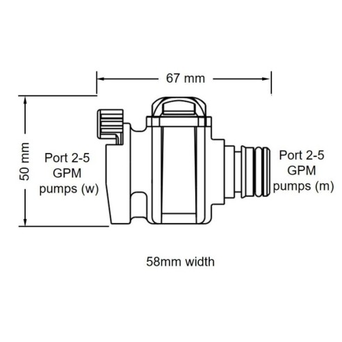 Jabsco 46400-0030 - 40 mesh mini filter