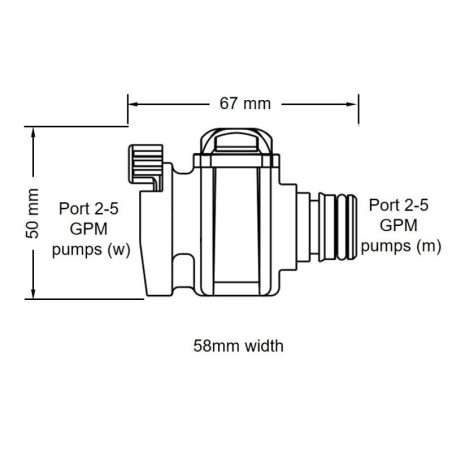 Jabsco 46400-0030 - 40 mesh mini filter