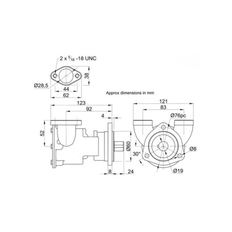 Jabsco 9700-01 - 1" Bronzepumpe