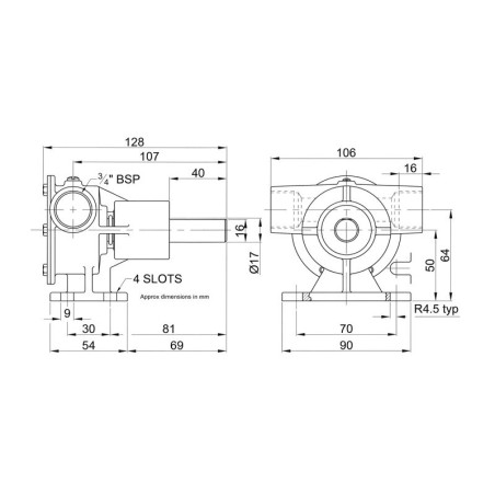Pompe en bronze Jabsco 52040-2001 - 3/4"