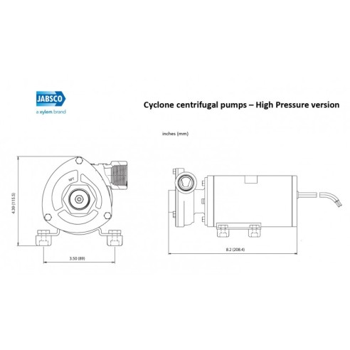 Jabsco 50860-2012 - Syklon høytrykkssentrifugalpumpe 12V