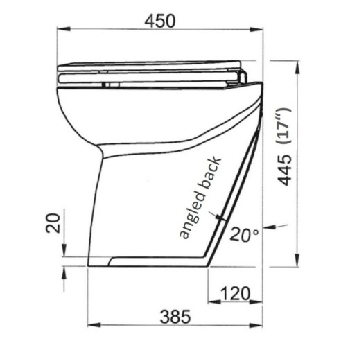 Jabsco 58220-3012 - WC elettrico Delux svasato - acqua salata - 12V