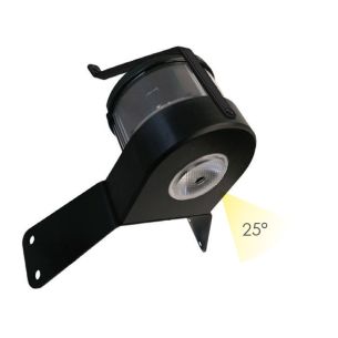 Foco LED de 25° para mástil, en aluminio anodizado negro - blanco frío 6000K