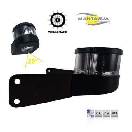 25° LED-mastlyskaster i svart anodisert aluminium - kaldhvit 6000K