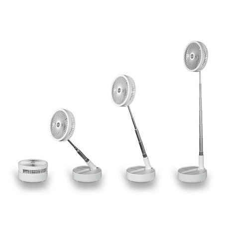 Oplaadbare draadloze ruimteventilator met telescopische stang
