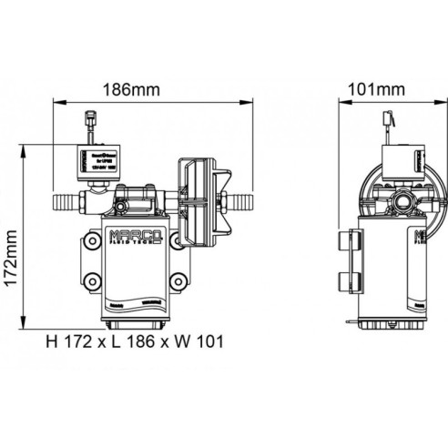 MARCO UP3/E 12/24V 15 l/min Autoklavenpumpe