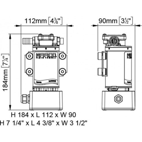 MARCO OCK1-E 12/24 V 20 l/min pumppu