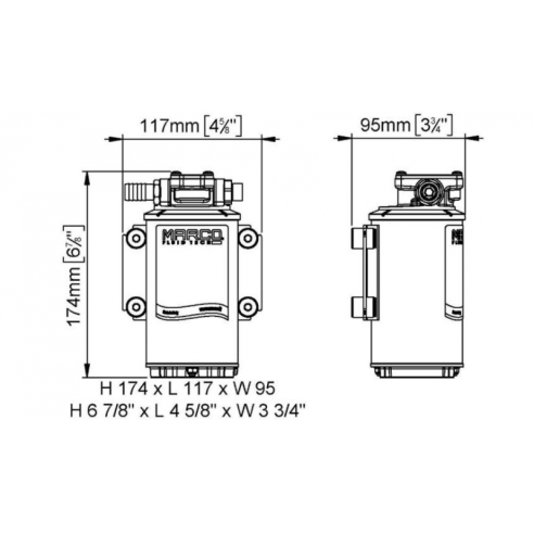 MARCO UP9/Ölpumpe 12 V 8 l/min