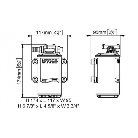 Bomba MARCO UP9/OIL 12 V 8 L/min