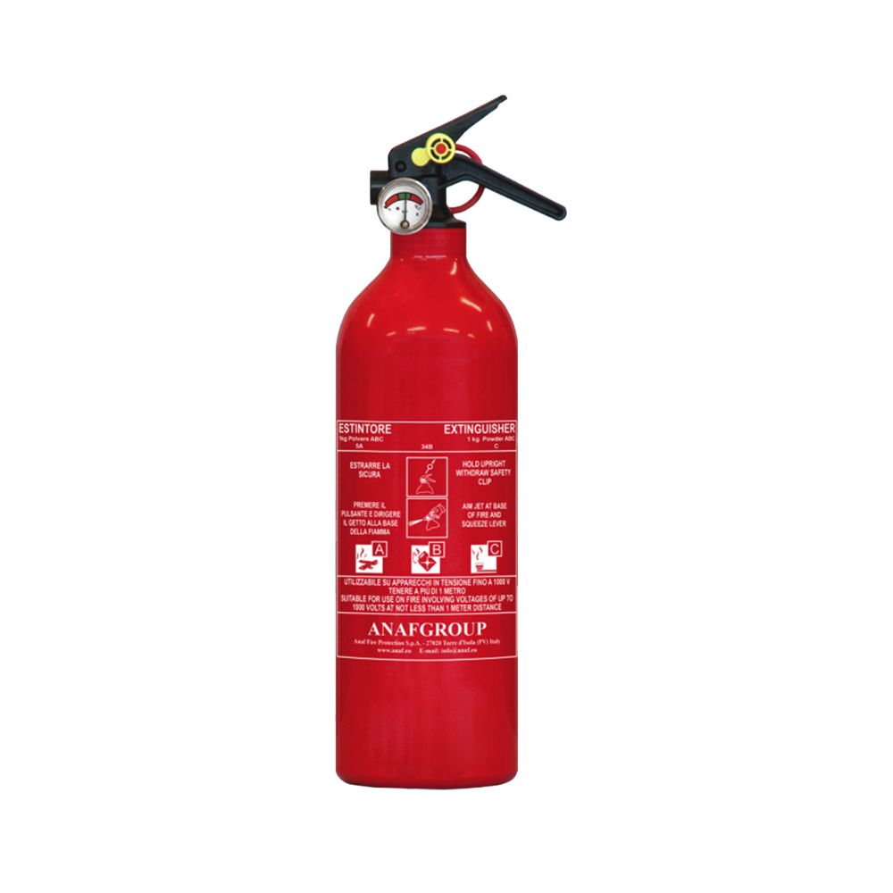 Estintore a polvere ABC con manometro - Anaf