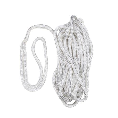 Double braid mooring line with spliced eye