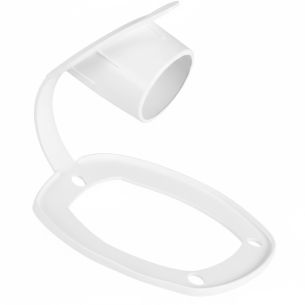 Verschluss für weiße PVC-Rutenhalterung