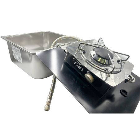 Piano cottura a gas da incasso, 1 fuoco con lavello squadrato LC1710 - Can