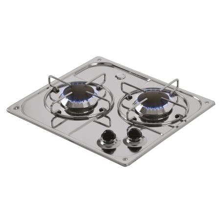 Einbau-Gaskochfeld aus Edelstahl, 2 Brenner PC1321 – Can