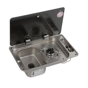 Innbygget kombinert gass-kokeplate, 1 bluss med enkelt glasslokk FL1324 - Can