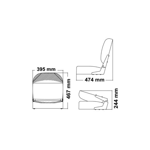 Asiento con respaldo abatible