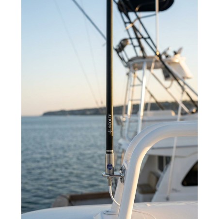 Scout KS-120 1.2 m AM/FM Marine Antenna, black – IP69
