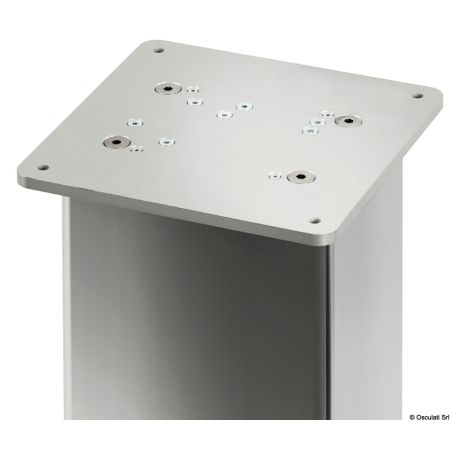 Elektrisk bordben i firkantet aluminium