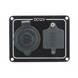 USB cigarette lighter socket with panel