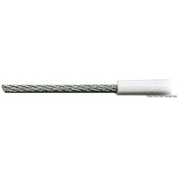 Kabel i rostfritt stål AISI 316 belagd med vit PVC