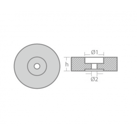 Round zinc stern anodes