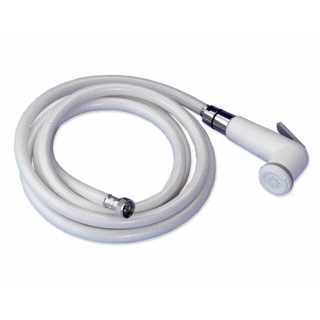 Cabezal de ducha ABS blanco con manguera