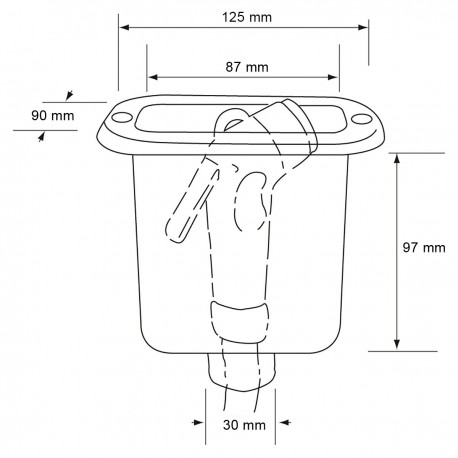 Concealed shower container
