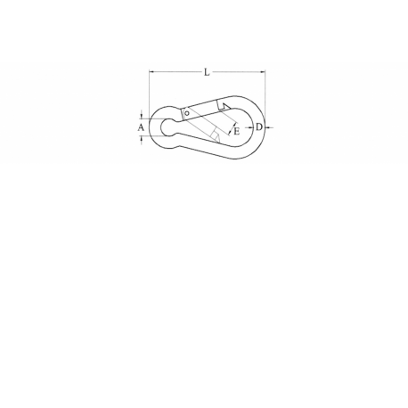 Schwalbenschwanzverschluss mit Karabinerhaken aus Edelstahl 316