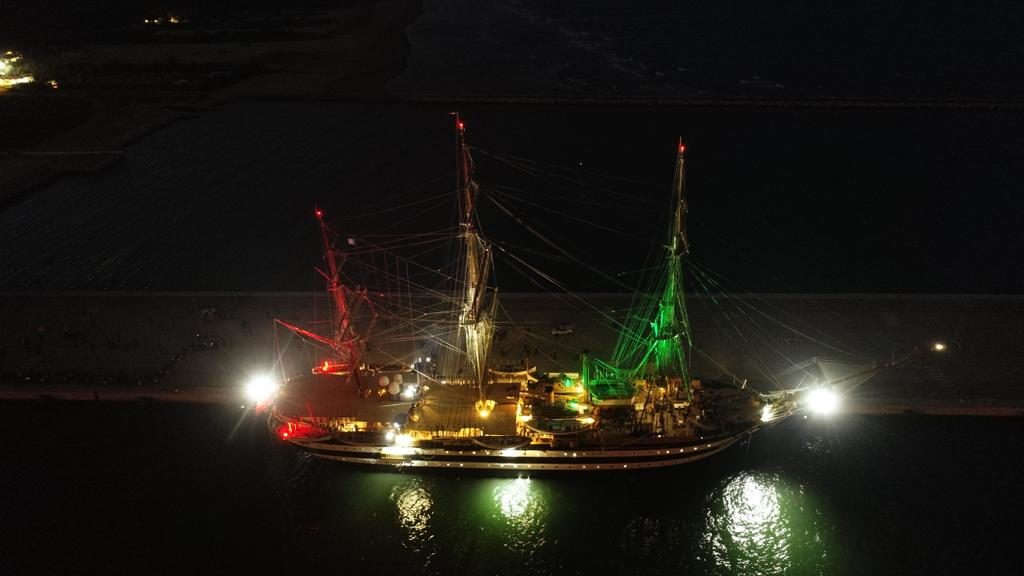 La nave veliero Amerigo Vespucci a Ravenna