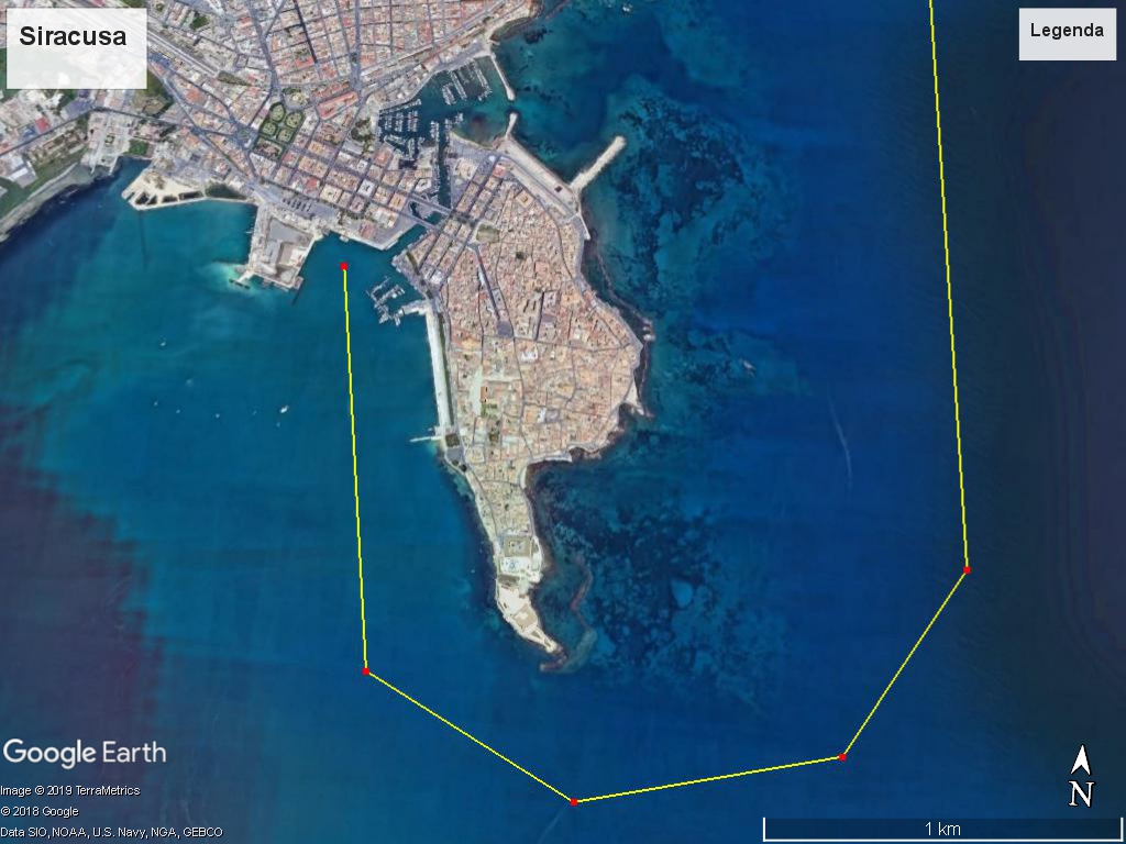 Rotta Nautica Porto Siracusa Ormeggio Posto Barca