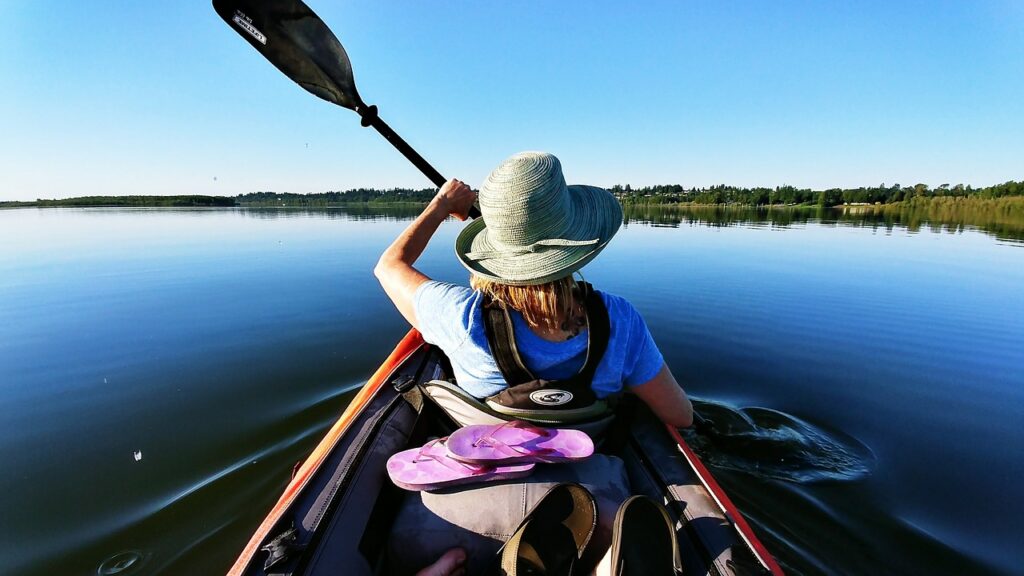 uso del kayak gonfiabile