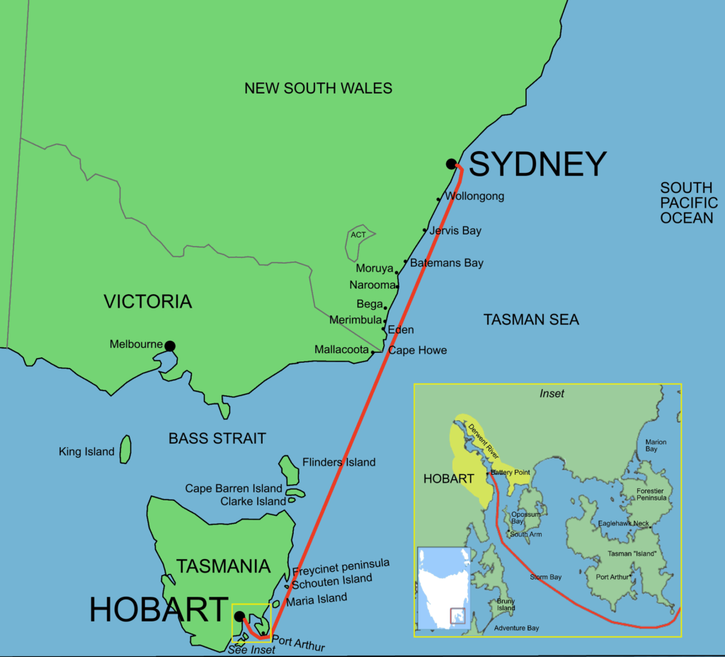 Sidney to Hobart rotta