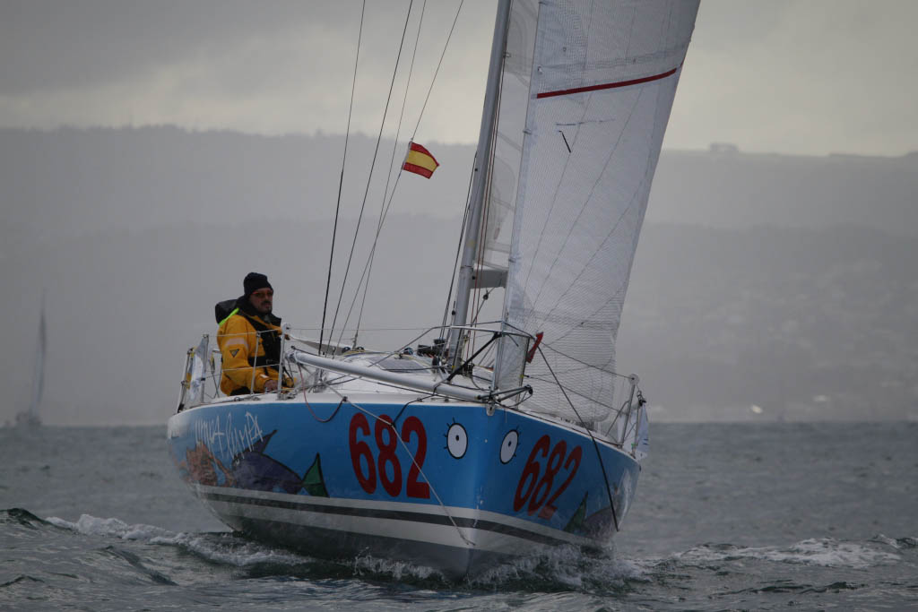 mini transat e andrea iacopini alla partenza 